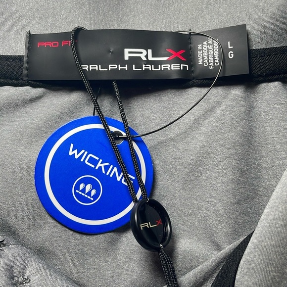 Ralph Lauren RLX Men's Grey Golf Custom Slim Fit Performance Polo Shirt sz L - Picture 2 of 6